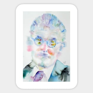 JAMES JOYCE - watercolor portrait .4 Sticker